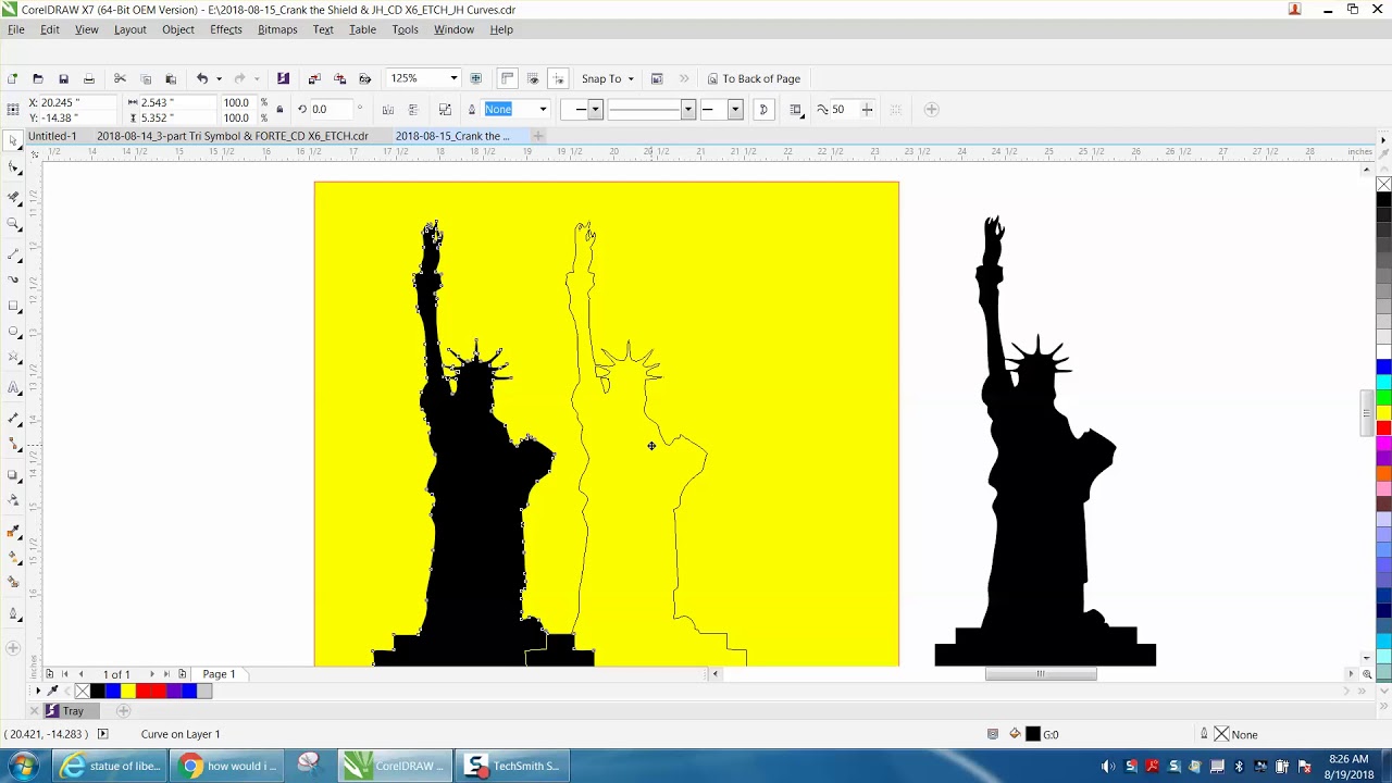 Corel Draw Tips & Tricks Silhouette  of the Statue of Liberty