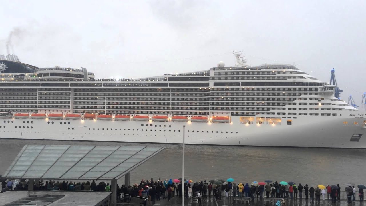MSC Splendida Hupkonzert Auslaufen Hamburg