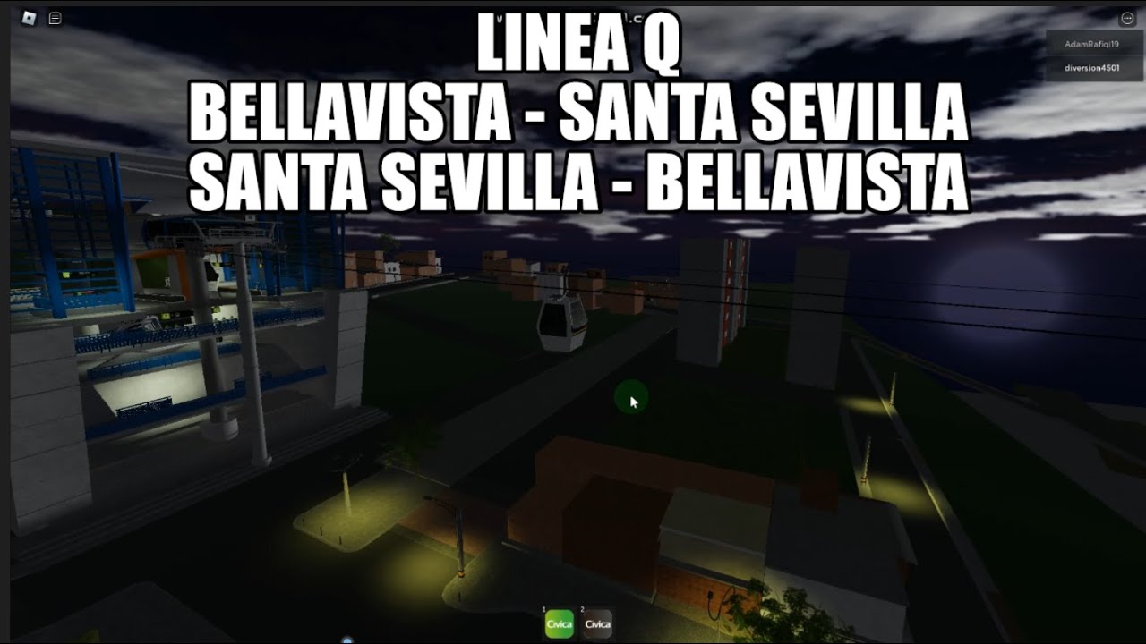 ROBLOX - Metrocable de Paraiso | LINEA Q | Bellavista - Santa Sevilla - Bellavista
