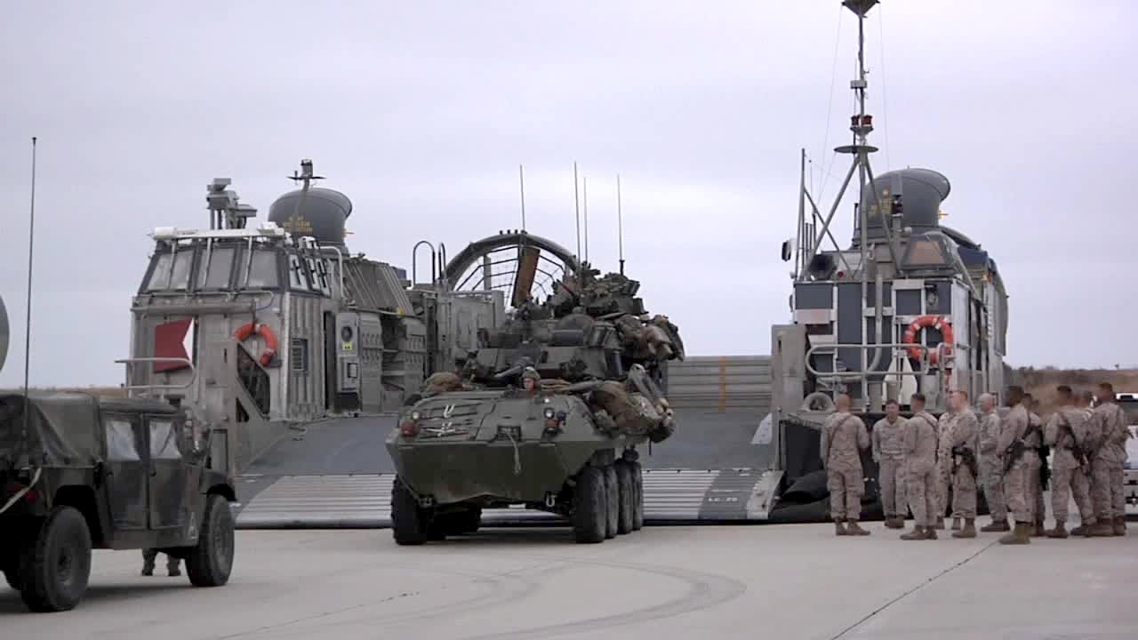 Light Armored Reconnaissance Marines Join Navy for Amphibious Landing