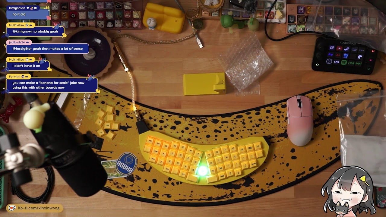 The Banana Keyboard by RGBKB Build Stream
