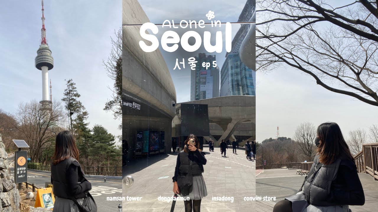 KOREA VLOG 🇰🇷 travelling solo p.5 — namsan, seoul city tour bus, convini, ddp