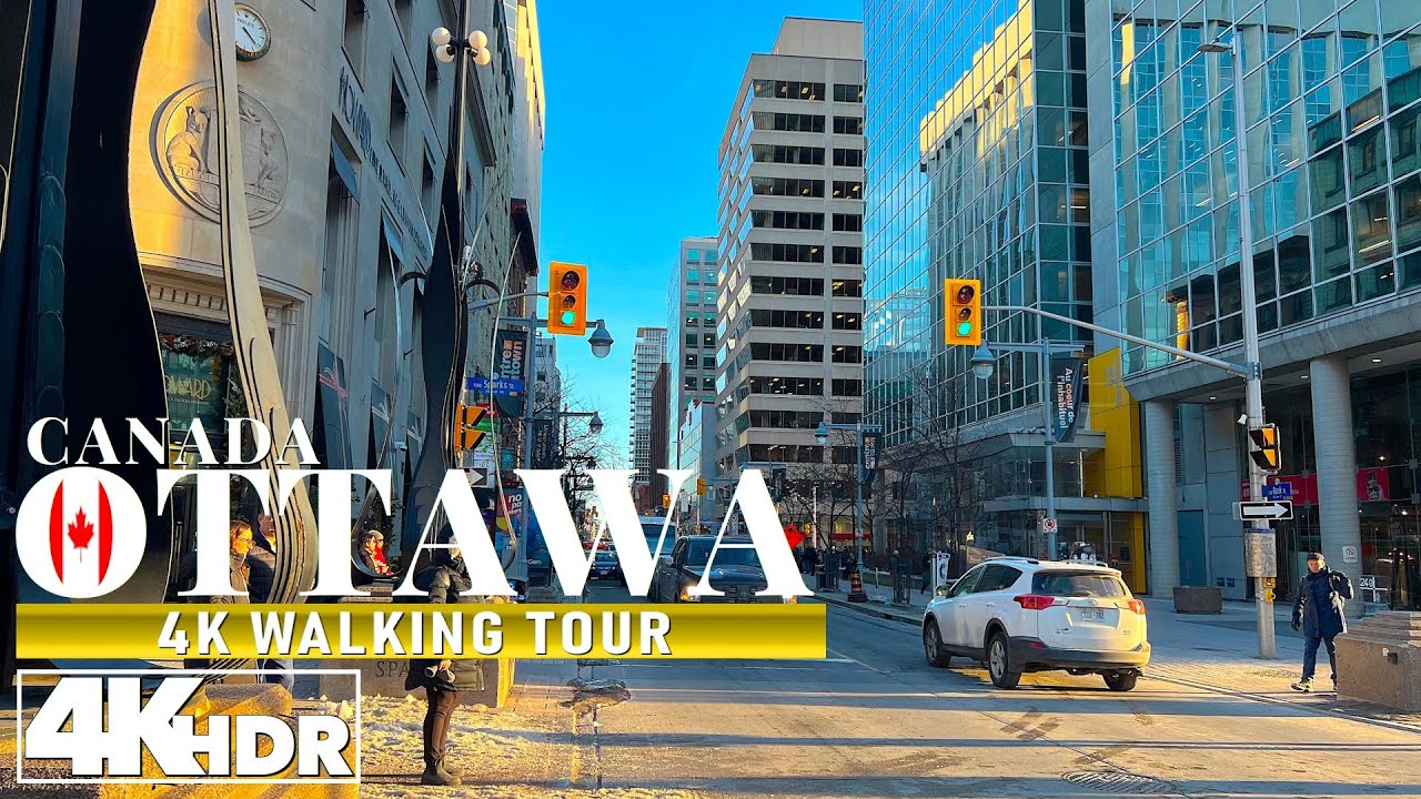 Ottawa Canada Winter Walking Tour 2024 in 4K UHD (HDR) 60 fps