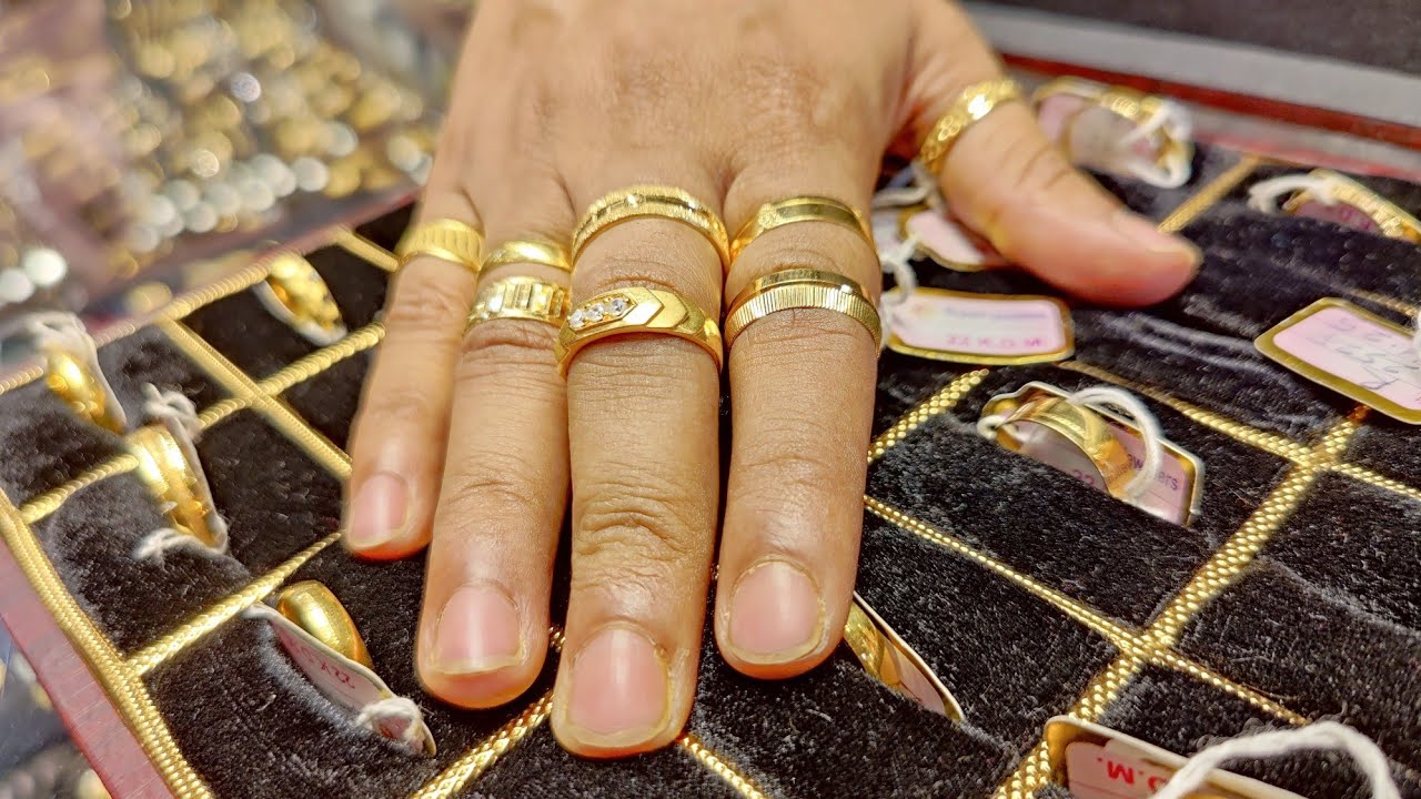 latest Gold Ring Design for men with price।। Band ring design for boys