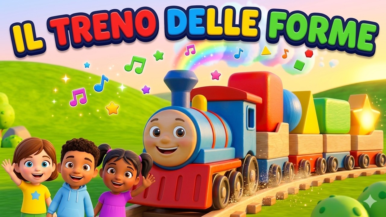 Il Treno delle Forme 🚂 Canzoni Educative per Bambini e Neonati (Video Ufficiale)