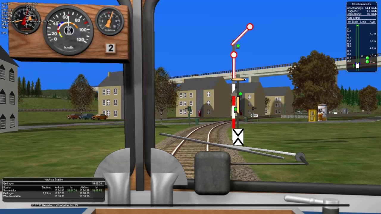 Microsoft Train Simulator Gameplay HD  - GR -  Biggetal  -  Schienenbus Finnentrop-Betzdorf Teil 2/3