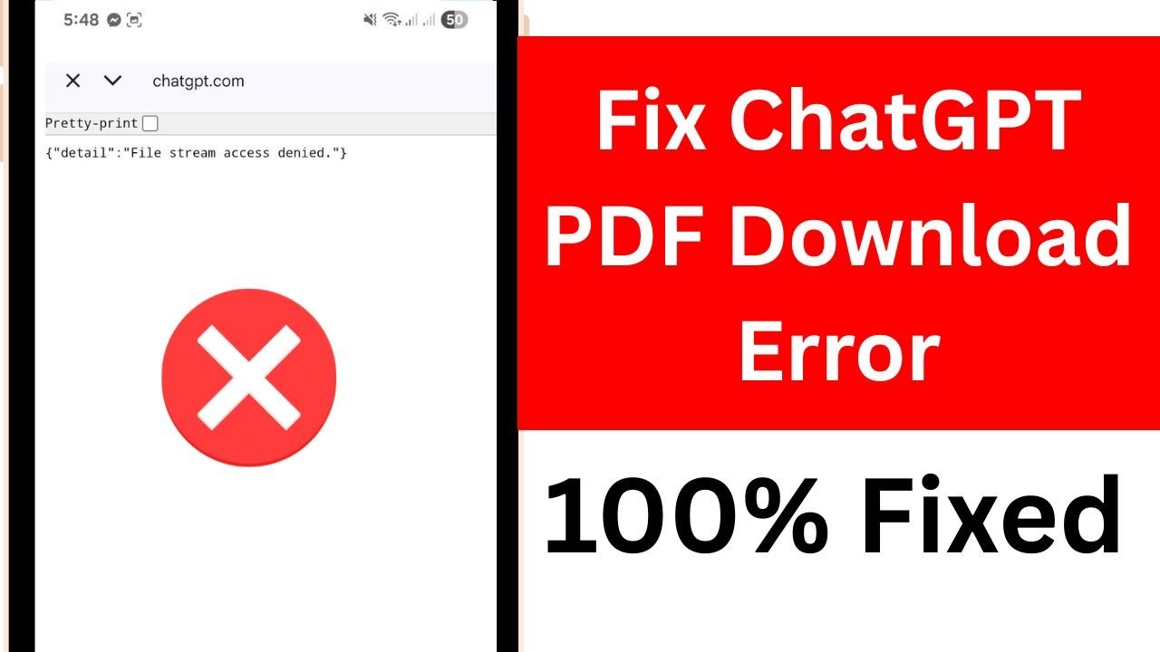 Исправление ошибки при загрузке PDF-файла ChatGPT | PDF-файл не загружается из ChatGPT