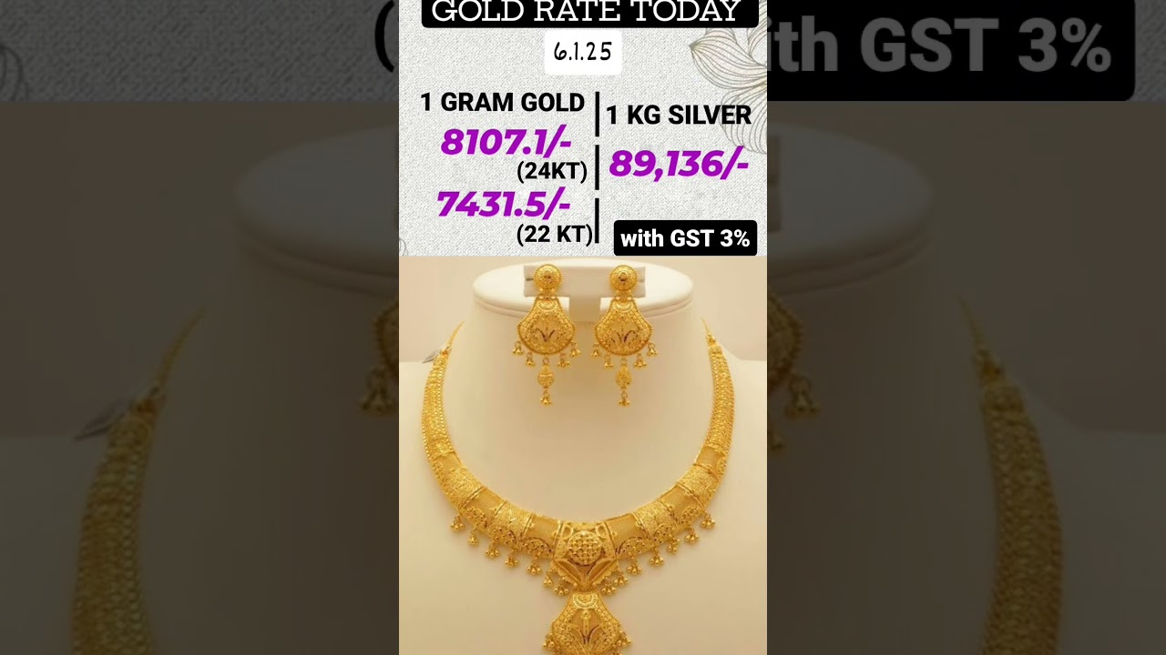 ||22 KT GOLD||GOLD RATE TODAY||SILVER RATE TODAY||6.1.25||24 KT GOLD||LIVE GOLD & SILVER RATE||💛✅💛