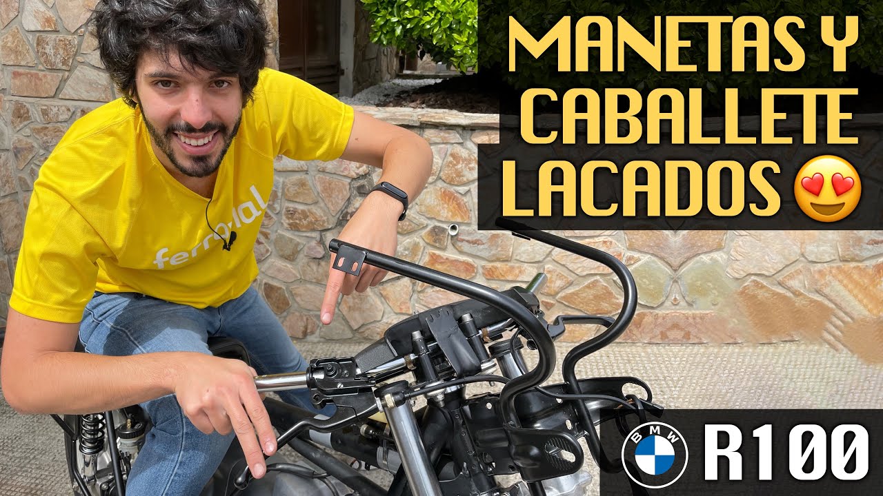 R100 #46 ✊ Manetas y caballete lacados 😍 instalación frenos delanteros (PARTE 1) 😅