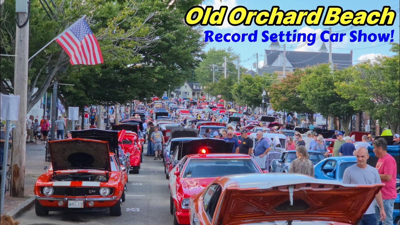 Classic cars fill up downtown Old Orchard Beach car show Record Setting 2026 Maine classic car event