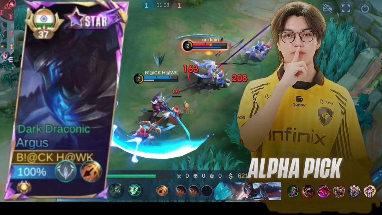 ARGUS AGAINST ( ONIC KAIRI ) USING ALPHA INTENSE MATCH ( MUST WATCH) 