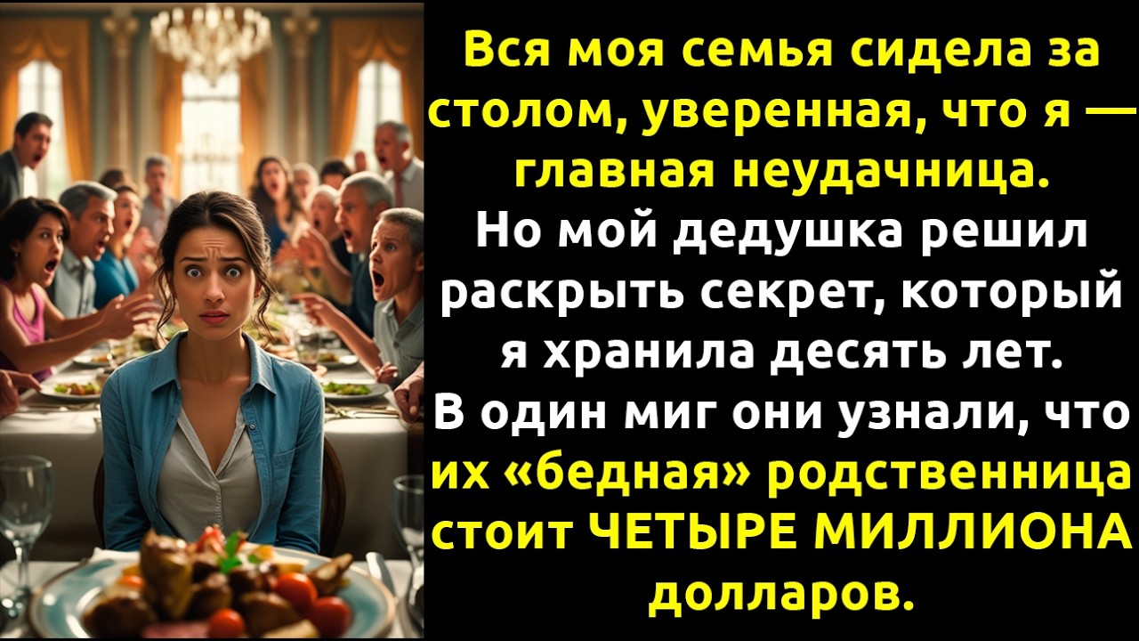 Дедушка раскрыл мой финансовый СЕКРЕТ на семейном ужине — и мои родители ПОТЕРЯЛИ всё.