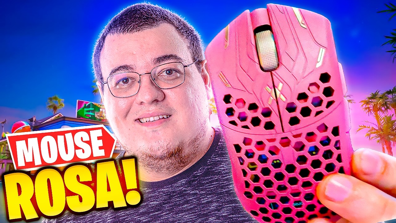 O MOUSE ROSA MAIS LINDO PRA JOGAR FORTNITE! 😍🔥