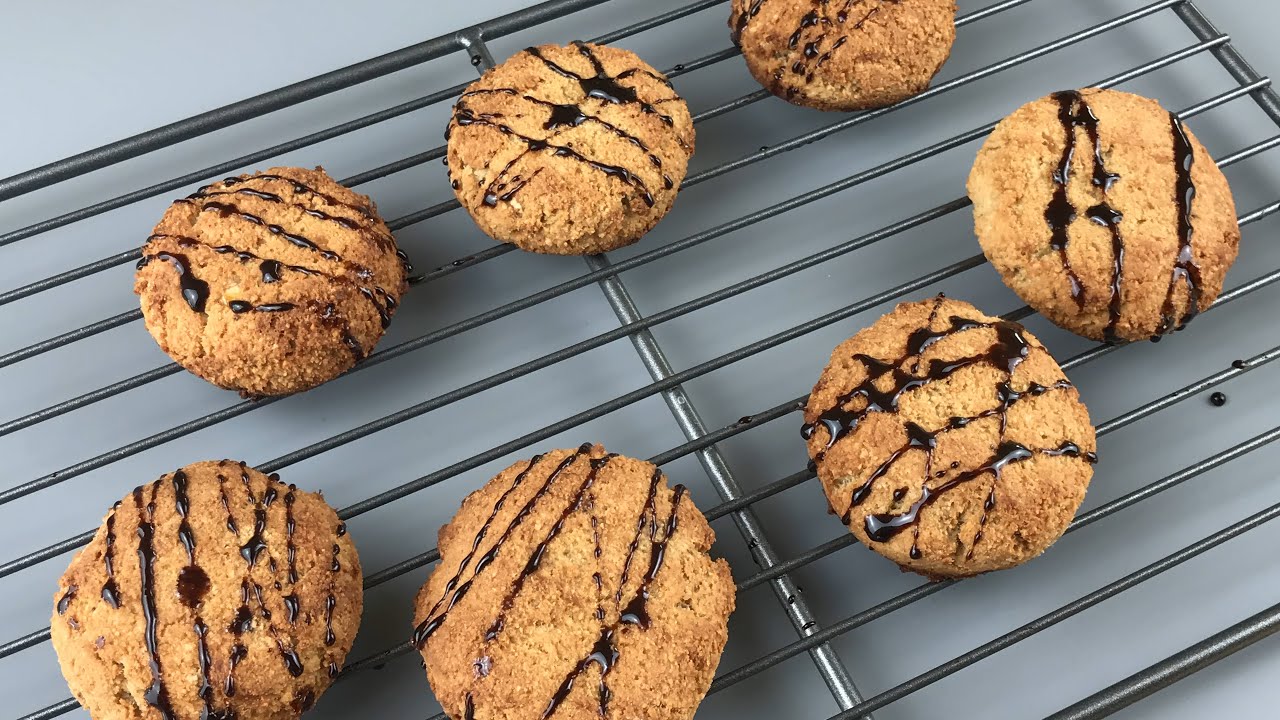 Almond Banana Cookies | 2 Ingredients | ASMR Cooking Sounds
