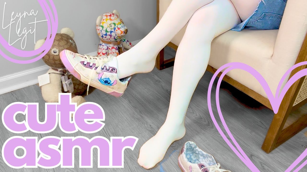 Cute Sneakers & White Stockings | Nylon ASMR Sounds 💜