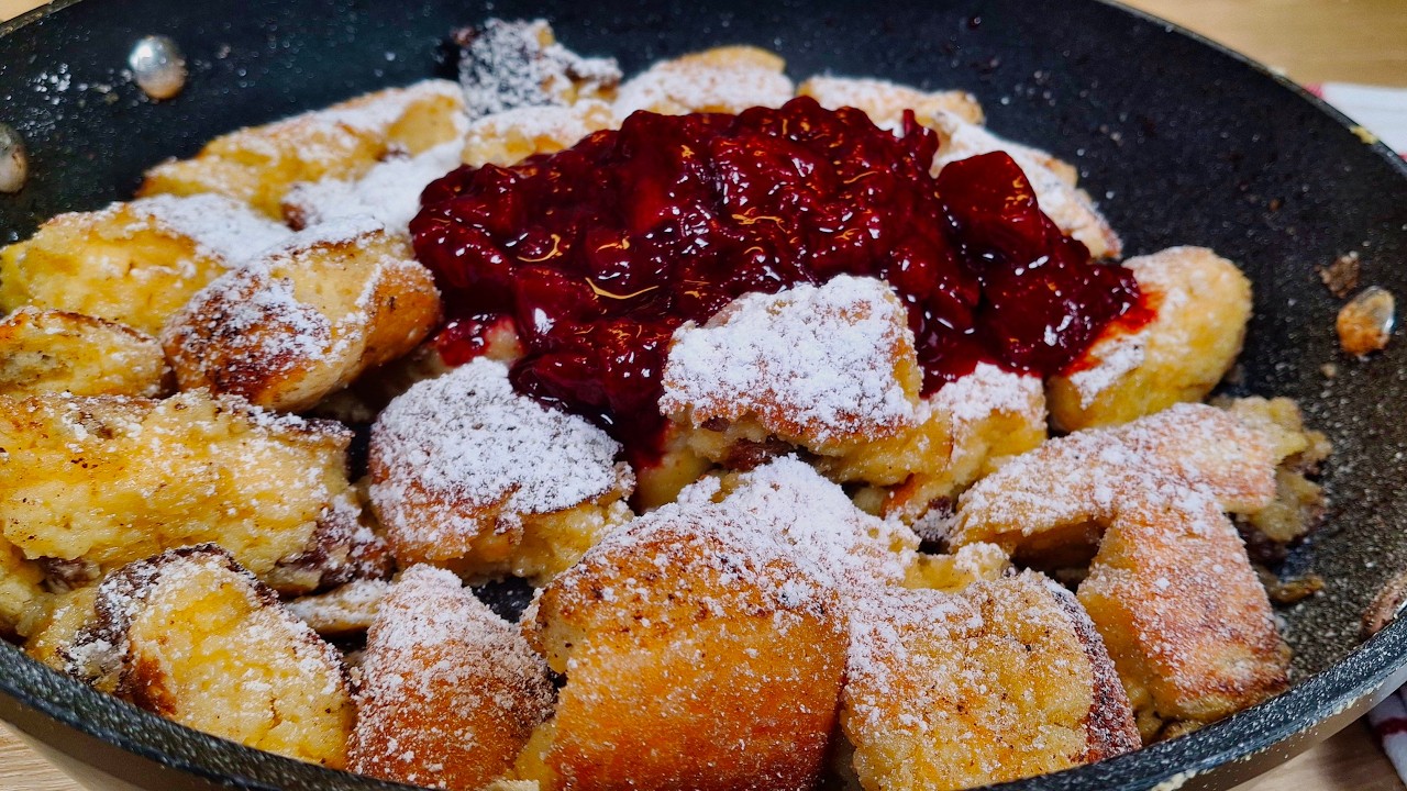 Kaiserschmarrn wie in Österreich❤️  Luftig, saftig & goldbraun gebacken