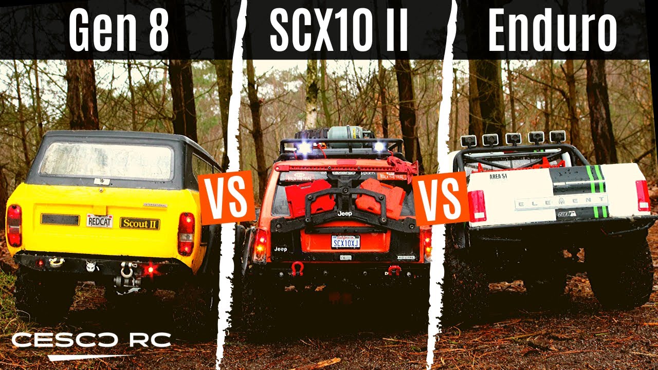 Redcat Gen 8 vs Axial SCX10 II vs Element RC Enduro Sendero