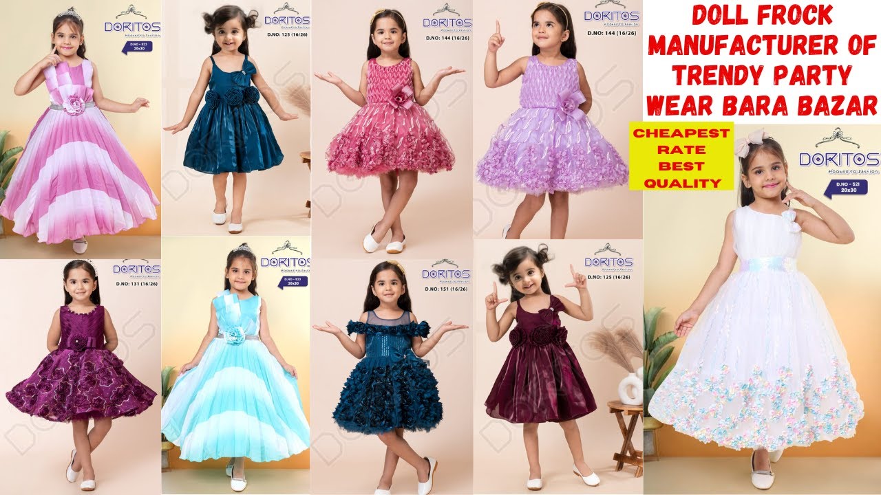 Baby Doll Frock Wholesale Manufacturer Kolkata Party Wear Fancy Frock