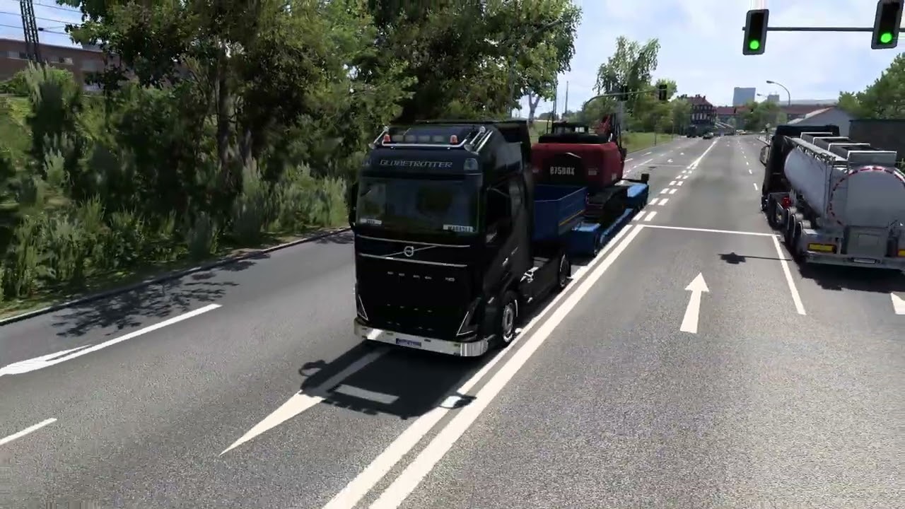 Euro Truck Simulator 2 ets 2 tam sürüm volvo ile ağır tonaj ve bol kazalı bir bölüm 😂😯😯