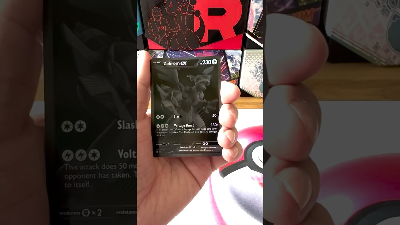 Pulling the Black Zekrom EX from Black Bolt #pokemon #pokemonpull #rarecard