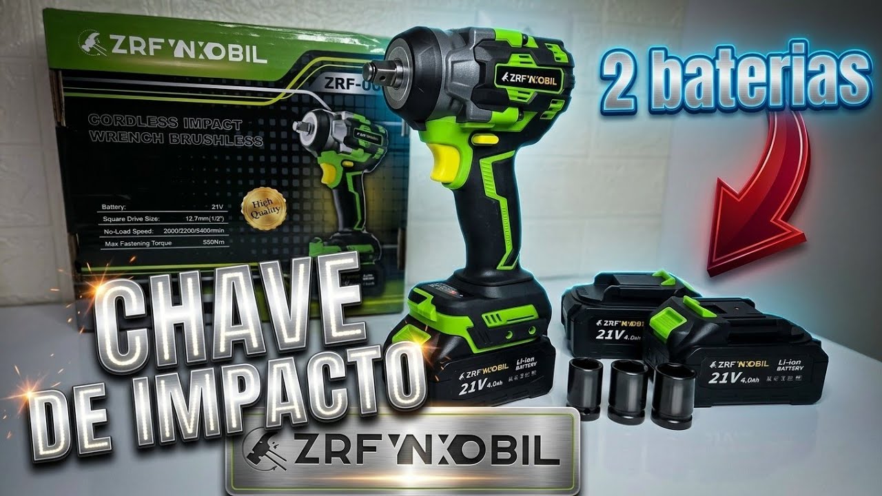 Chave de Impacto ZRF YNXOBIL ZRF-06: É BOA? Teste de Torque e Bateria! 🛠️