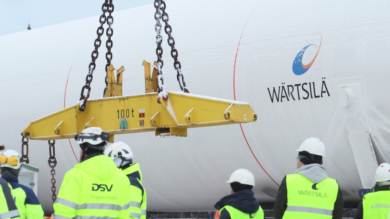 Transportation and installation of LNG tanks: Raahe LNG terminal in Finland
