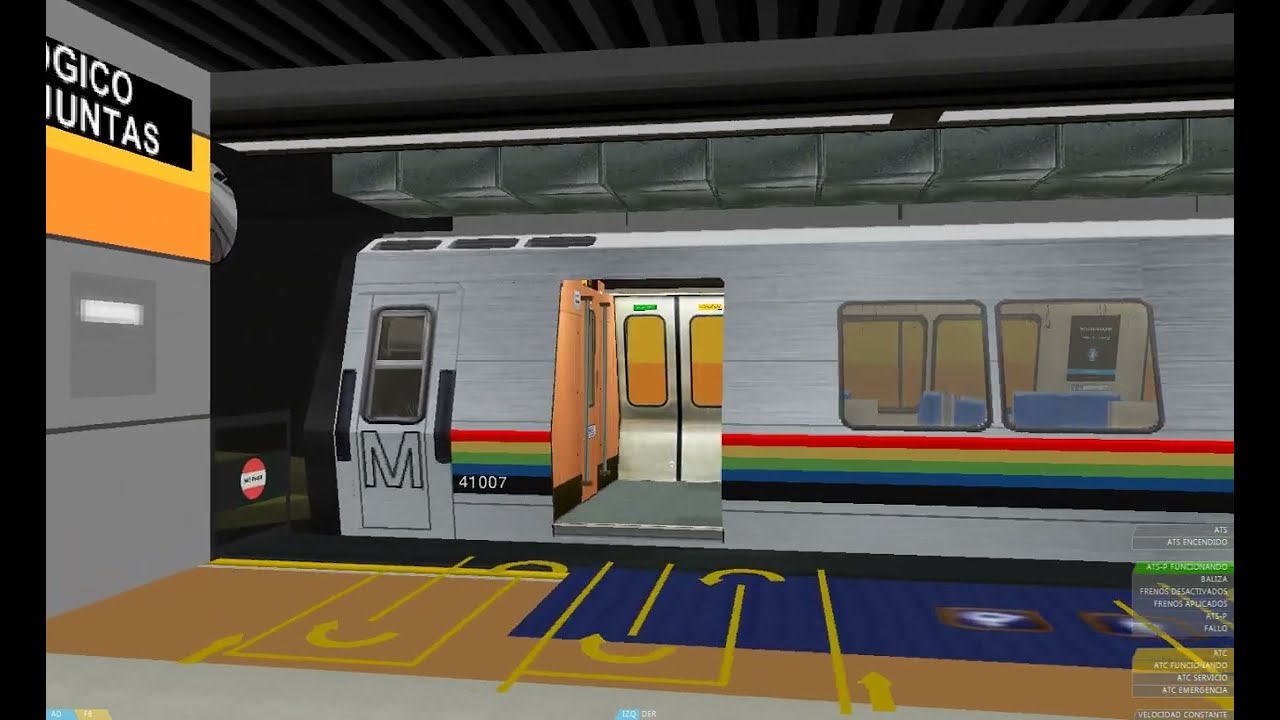 Openbve Línea 4 del metro de Caracas desde Zona rental hasta Teatros con el S4 direccion adjuntas