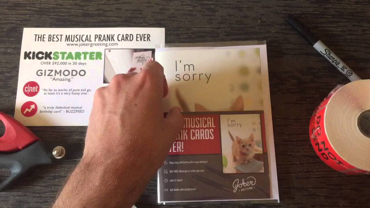 Prank I'm sorry card