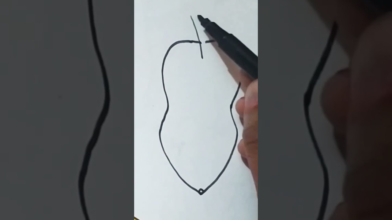 Easy Papaya Drawing #shorts #viralshorts #easy #drawing