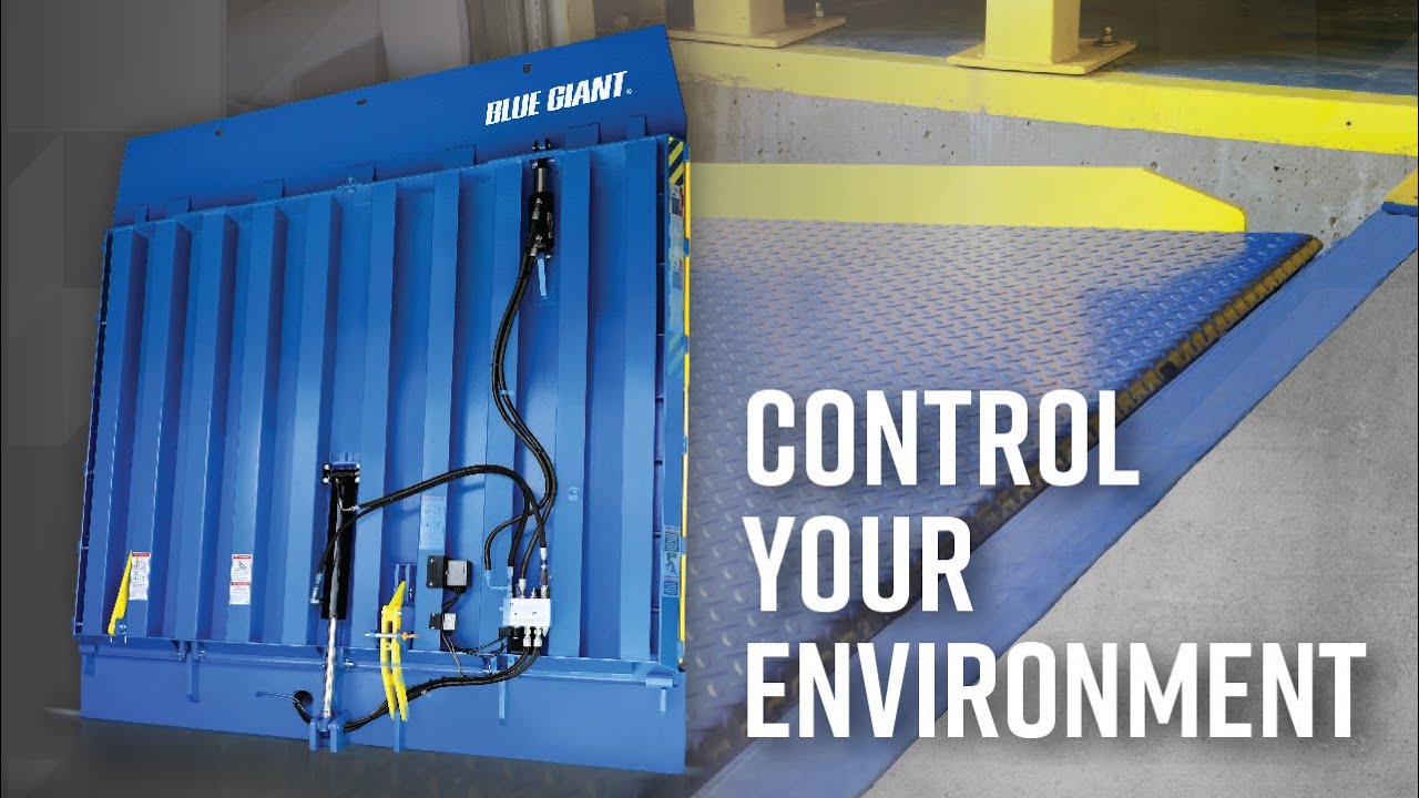 Blue Giant Vertical Storing Dock Leveler: Drive-Through Application