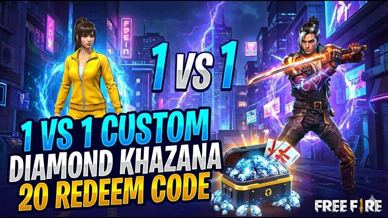 JALDI AAO! 20 REDEEM CODES GIVEAWAY START 🔴 1vs1 CS Custom Live