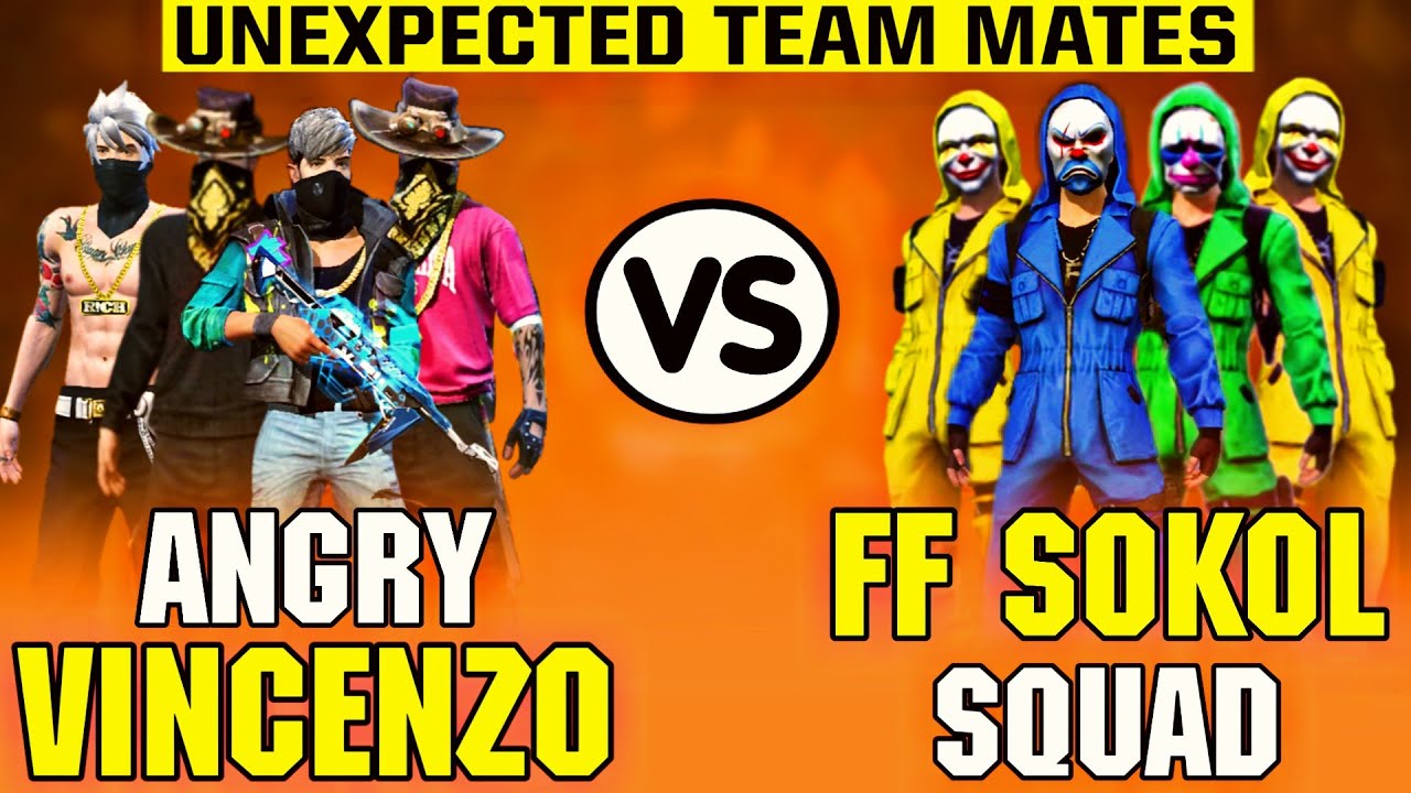 Angry VINCENZO with OP squad  VS FF SOKOL SQUAD Clash Squad Custom Match || overpower movement