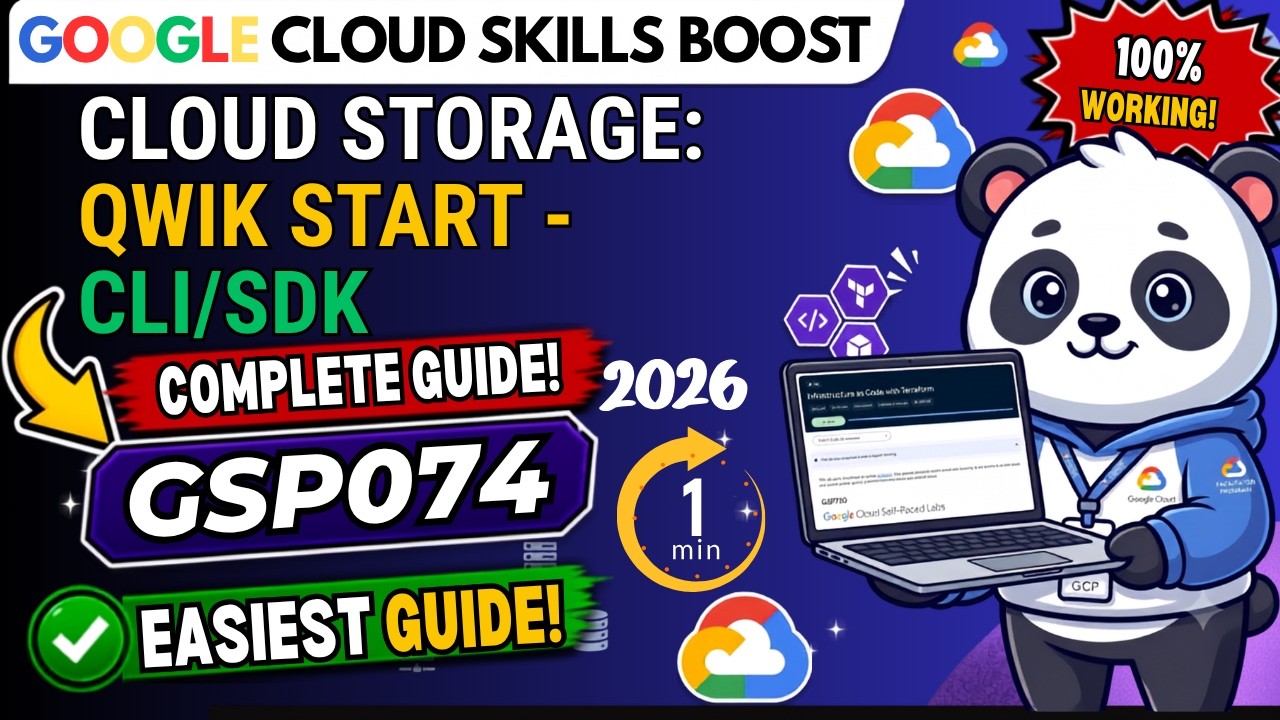 Cloud Storage: Qwik Start - CLI/SDK | #GSP074 | #qwiklabsarcade2026 | Complete Guide Google Cloud