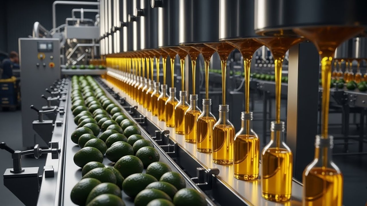 How Avocado Oil Is Made 🥑 Inside a High-Speed U.S. Factory (Full Process)