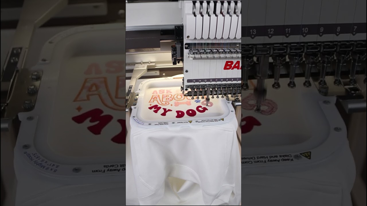 Creating the perfect applique embroidery design with the BAi Embroidery Machine! #shorts