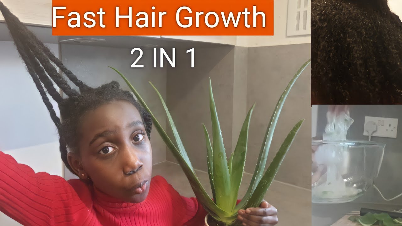 HOW I USE ALOE VERA FOR MASSIVE HAIR GROWTH|ALOEVERA LEAVE IN CONDITIONER &DETANGLER FOR HAIR GROWTH