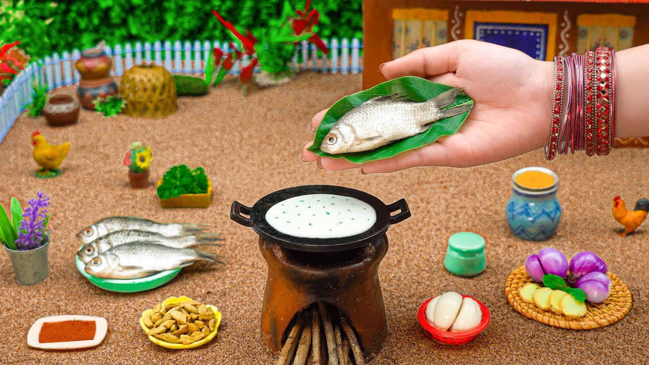 Miniature Full Fish Masala Dosa | Fish Dosa | Tiny Foodkey | Masala Fish Curry Recipe