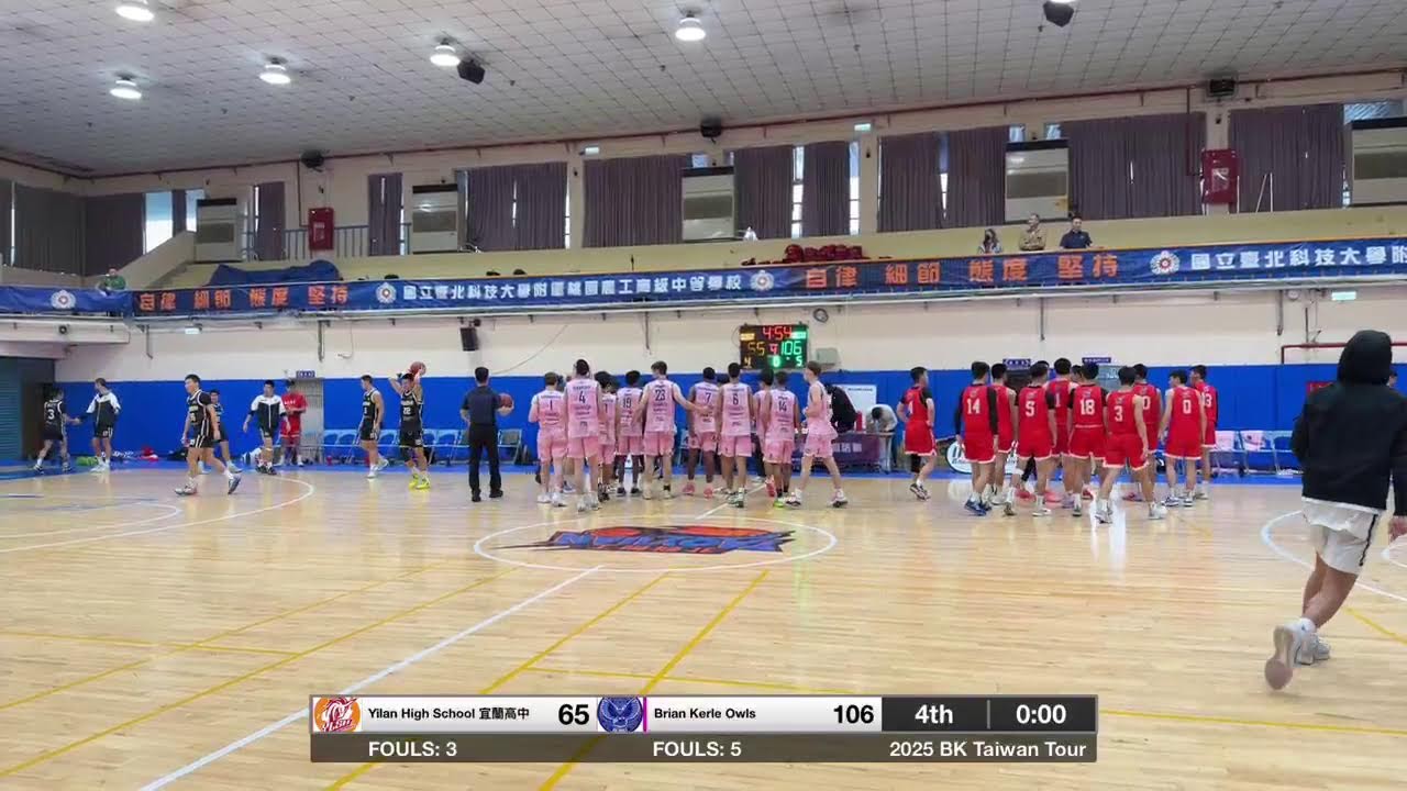 2025 Taiwan 14 Owls Boys Vs YiLan HS