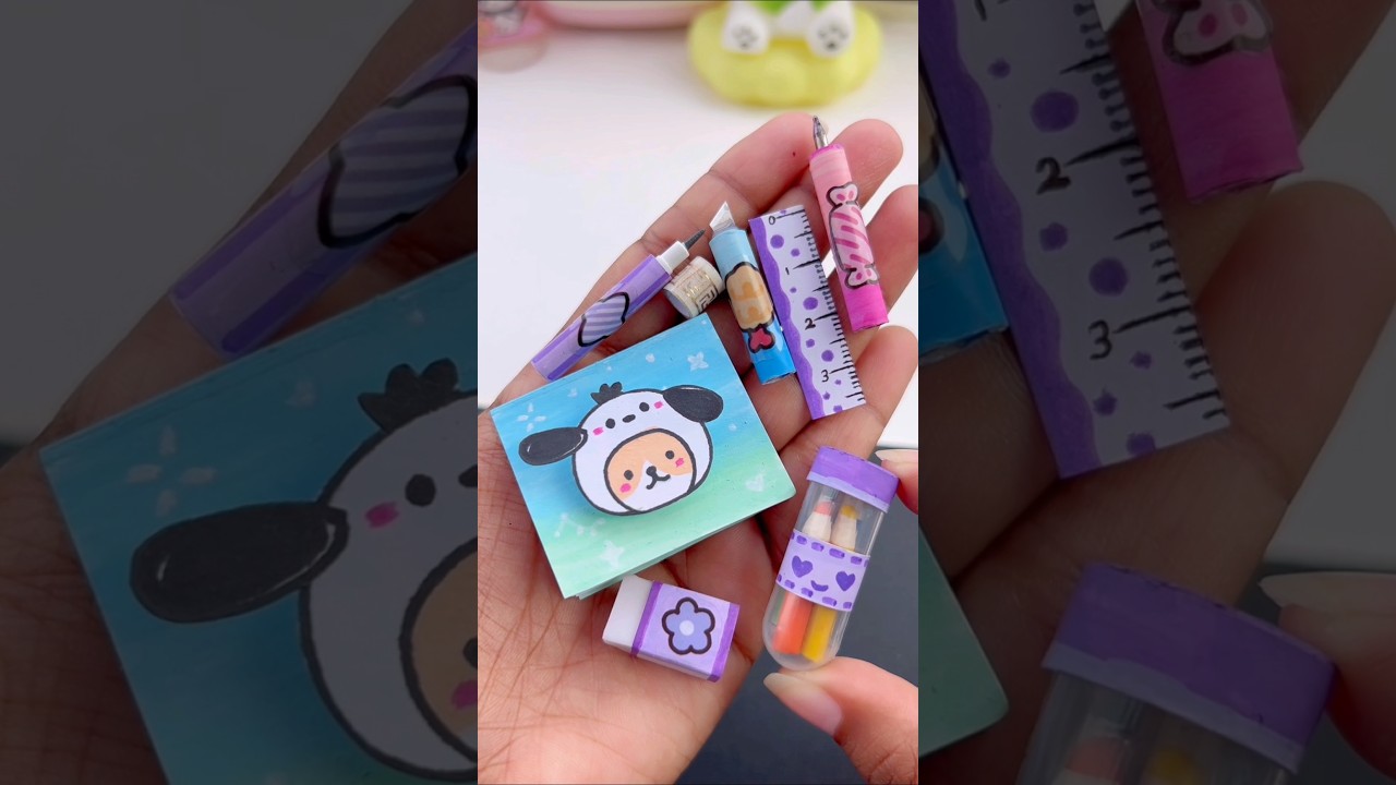 DIY mini stationery set #diy #helenascraft #craft #shorts #youtubeshorts #mini