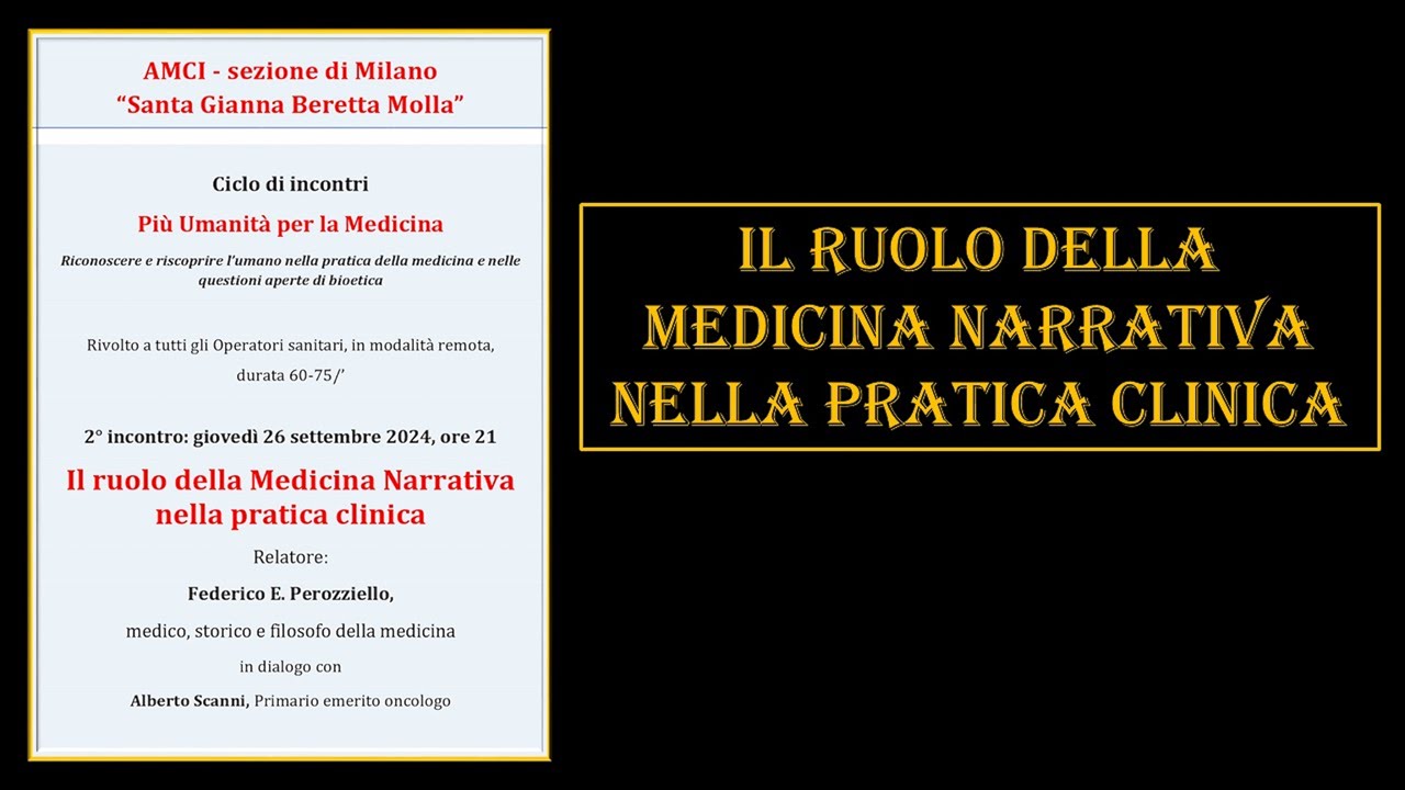 LA MEDICINA NARRATIVA NELLA PRATICA CLINICA - NARRATIVE MEDICINE IN CLINICAL PRACTICE