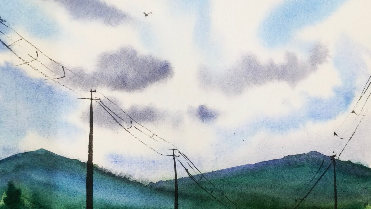 #watercolour #landscapepainting #originalscenary 