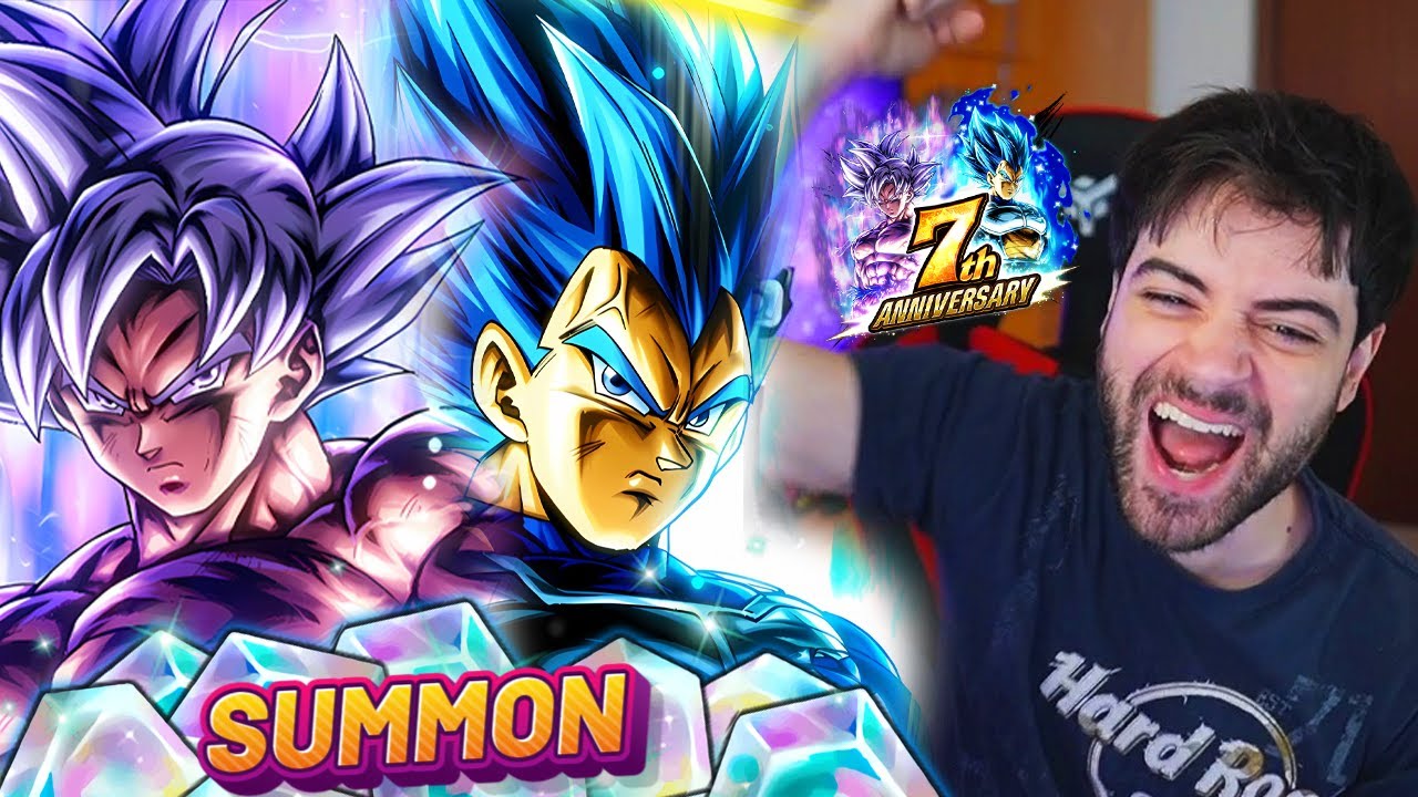 SUMMON 7 ANNIVERSARIO DISTRUTTIVE!! 😍 GOKU ULTRA ISTINTO vs VEGETA SSBE LF | DRAGON BALL LEGENDS ITA