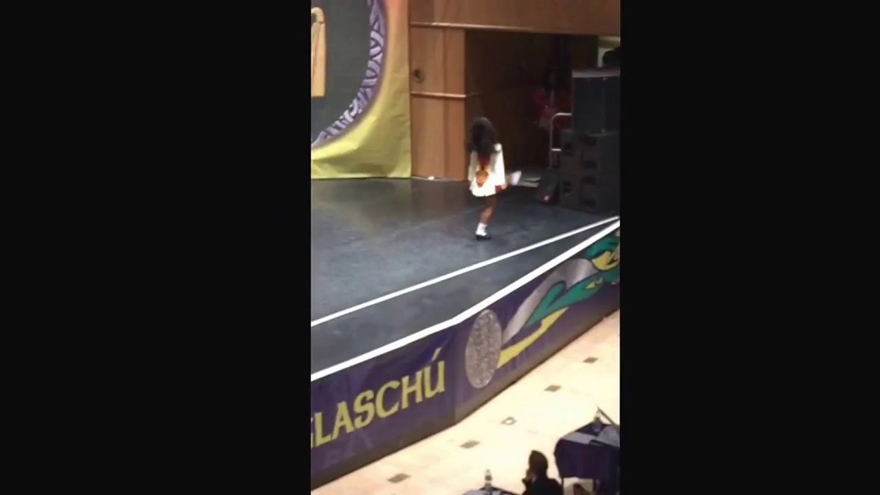 Julia O'Rourke dancing at the Irish Dancing World Championships 2016 Glasgow.