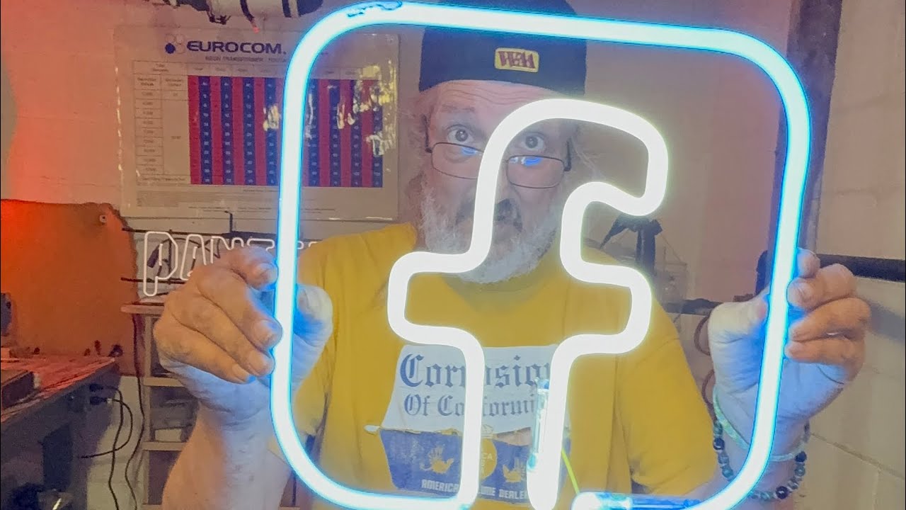 The entire process of making a real neon sign