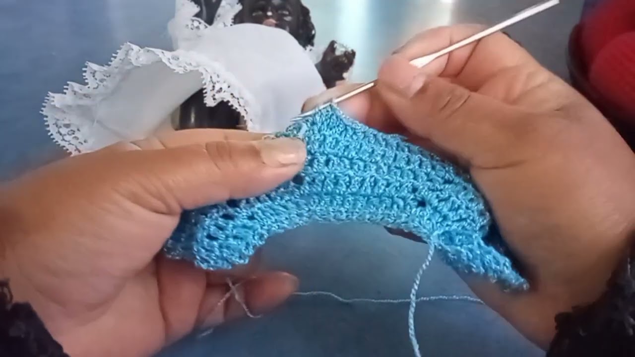 ropón para niño Dios de 15 cm #crochet #diadelacandelaria #vestidosniñodios