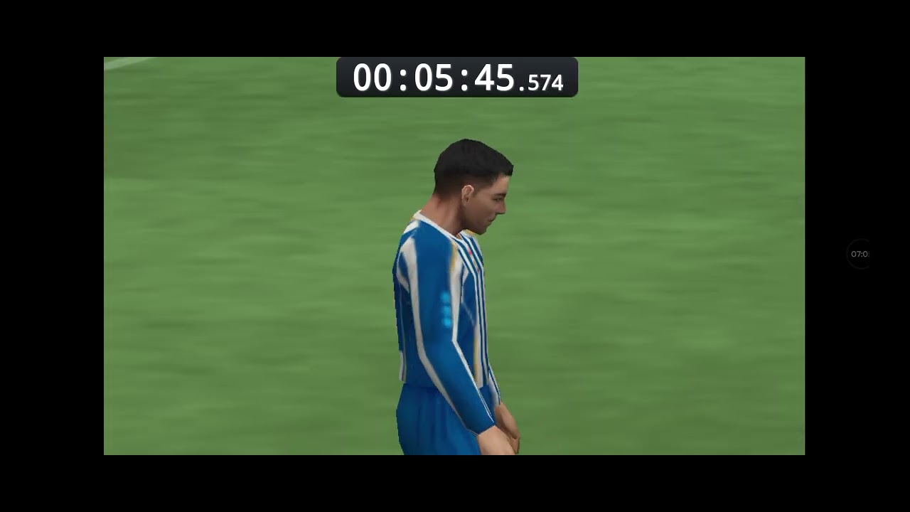 Speedrun de pes 2009, categoria liga espanhola, tempo: 3H, 49M, 55S, time (Real Madrid).