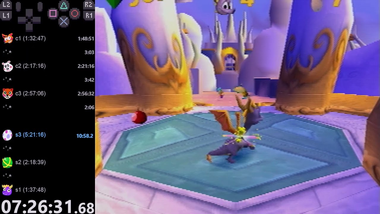 Spyro: Year of the Dragon Speedrun - 117% (4:56:51)