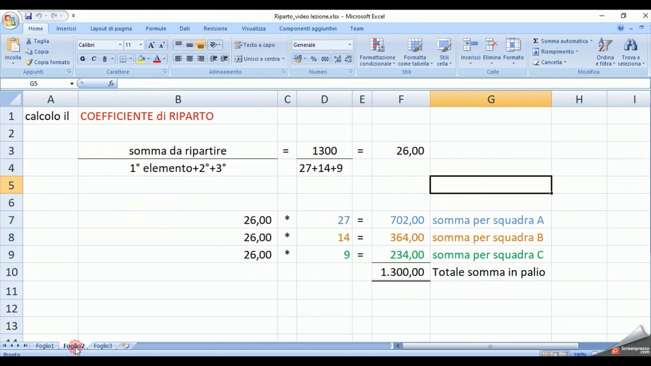 Riparto semplice diretto
