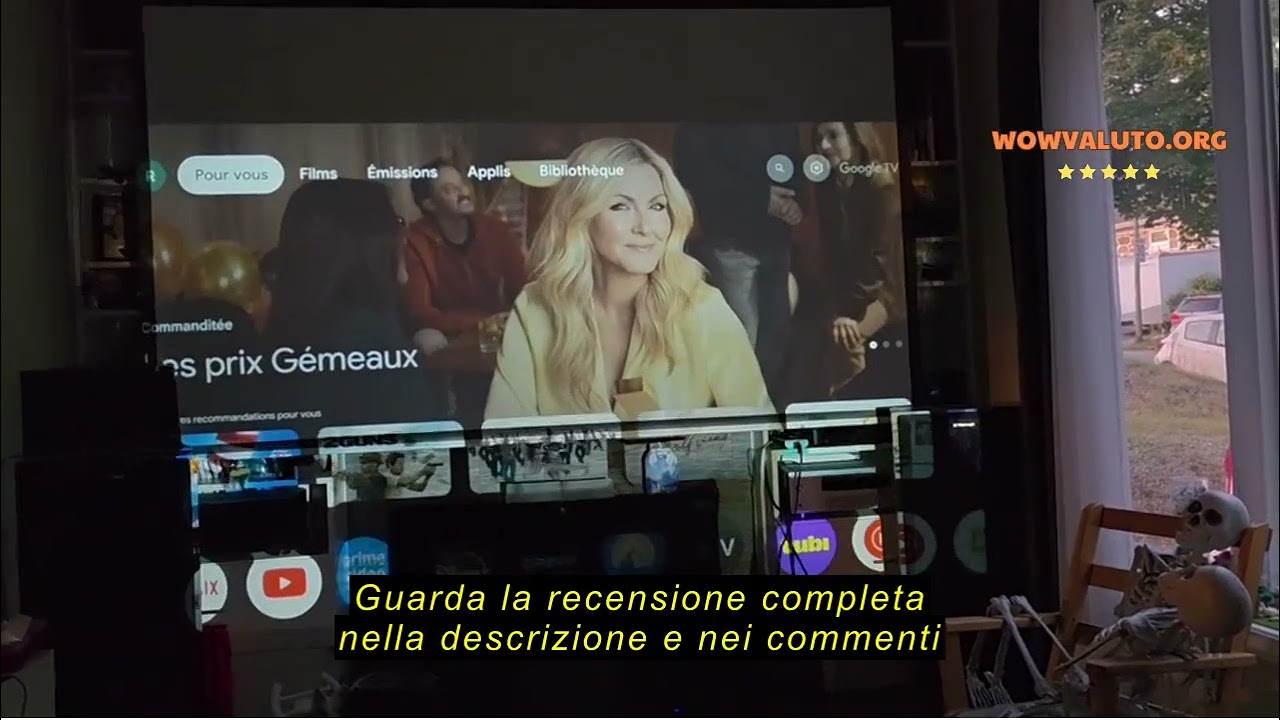 Recensione del Aurzen Boom Air Mini Proiettore Portatile con Google TV&NetfIix, Supporto 4K, Ricaric