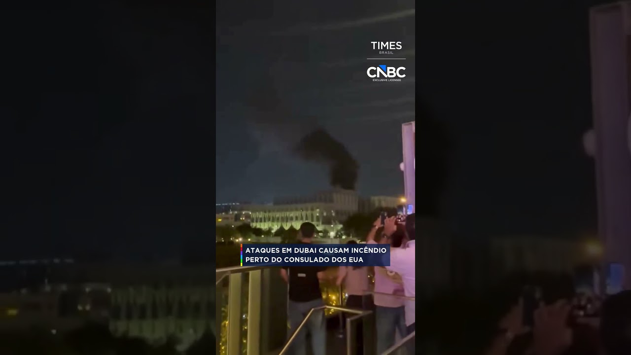 Ataques em Dubai causam inc&ecirc;ndio perto do Consulado dos EUA #shorts